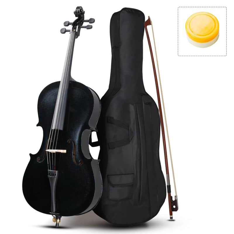 3/4 Full Size BassWood Cello Set with Carry Bag School Band for Kids & Adults image 1
