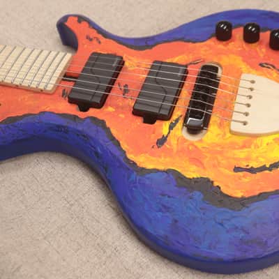 Lignum Single Cut Guitar 2024 Hand Painted Clear Satin image 3