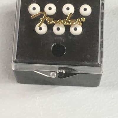 6 Fender Solid White Guitar Bridge Pin For Acoustic Guitar Full Set + Jewel Case image 2