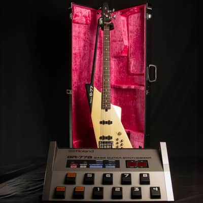 Roland G-77 Bass Synth Controller + GR-77B Synth Module | Vintage 80s Analog Bass Synthesizer- Pearl White