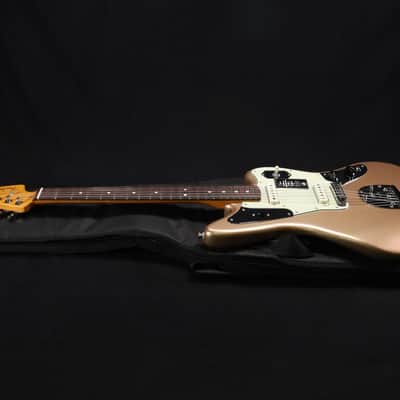 Fender American Professional Classic Jaguar Rosewood Fingerboard Faded Firemist Gold 665 image 11