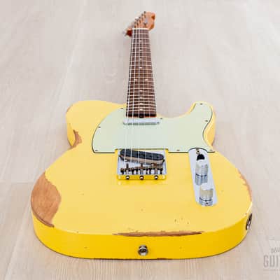 2023 Fender Custom Shop 1963 Telecaster Heavy Relic Graffiti Yellow w/ Case, CoA image 8