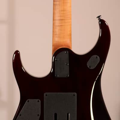 MusicMan JP15 - Figured Roasted Maple Fingerboard, Amber Waves Quilt image 11