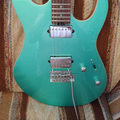 Firefly FFSA-MGN 516 Super Strat Alnico HH Coil Split 2023 - Metallic Green / Natural Mahogany image 1