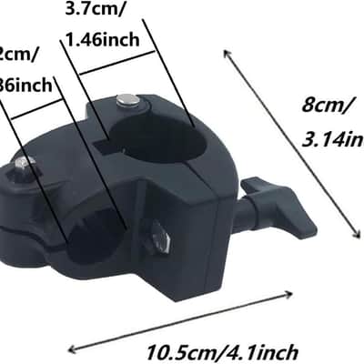 Electronic Drum Rack Clamp 22mm Drum Rack T Clamp with Wing Nut Knob, Percussion Drum Rack Tube Clip Bracket Compatible with Roland CR-22 Electronic Drum Kit Connection Poles image 2