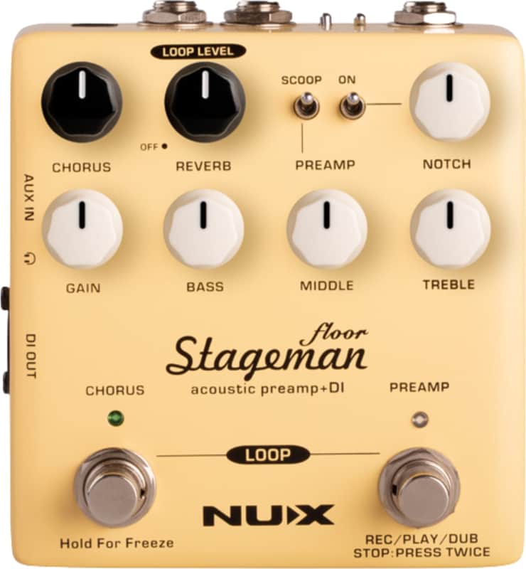 NUX Stageman Floor Preamp Acoustic Effects Pedal image 1