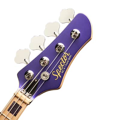 Spector NC-4 Frank Bello Signature 4-String Electric Bass with Signature EMG Pickups, Alder Body, Maple Neck/Fingerboard, and Chrome Hardware (Tina Rose Purple) image 5