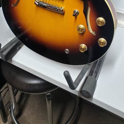 Burny RSA-70 BS Sunburst Semi Hollow Body Electric Guitar image 2