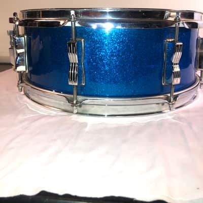 Ludwig Jazz Festival 1965 - Blue sparkle snare drum image 5