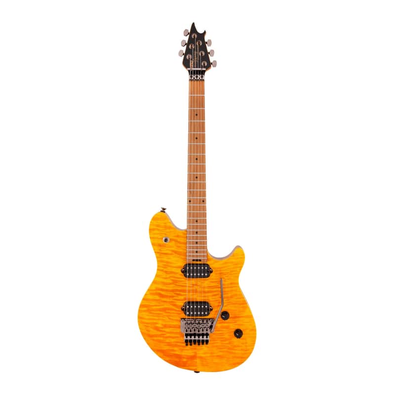 EVH Wolfgang Standard QM 6-String Electric Guitar (Right-Handed, Trans Amber) image 1