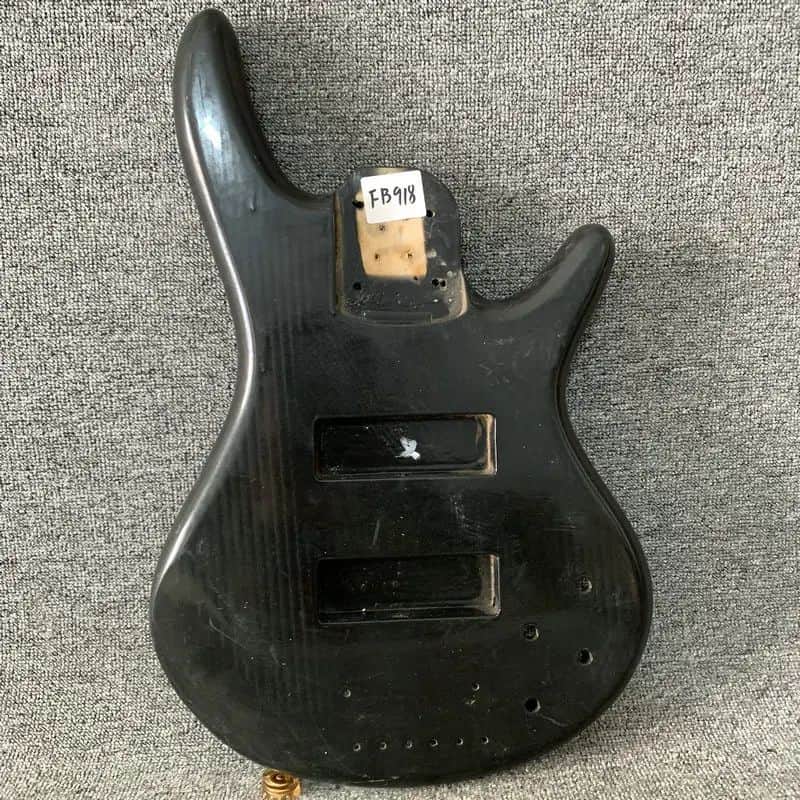 Black 6 String Bass Body with Active Routing image 1