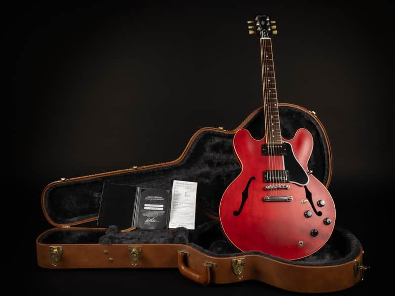 2014 Gibson Memphis ES-335 Dot - Satin Cherry | USA Semi-Hollow Classic ’57 Humbucker Pickups | CoA OHSC