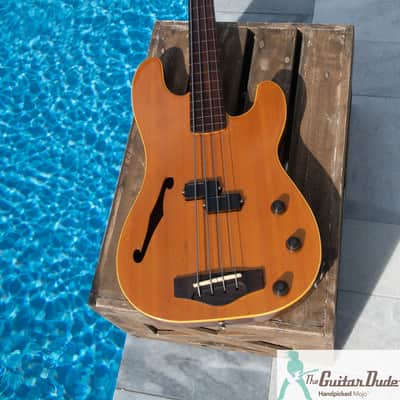 Rare 1991 Fender PBAC-100 FL - 7lbs 10 oz's! Fretless Electric Acoustic Bass - Nitro Vintage Lacquer - Made in Japan (Fuji-Gen) image 9