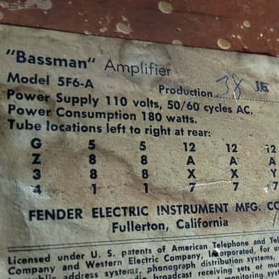 1959 Tweed Fender Bassman guitar bass amp, 4x10 P10R's image 11