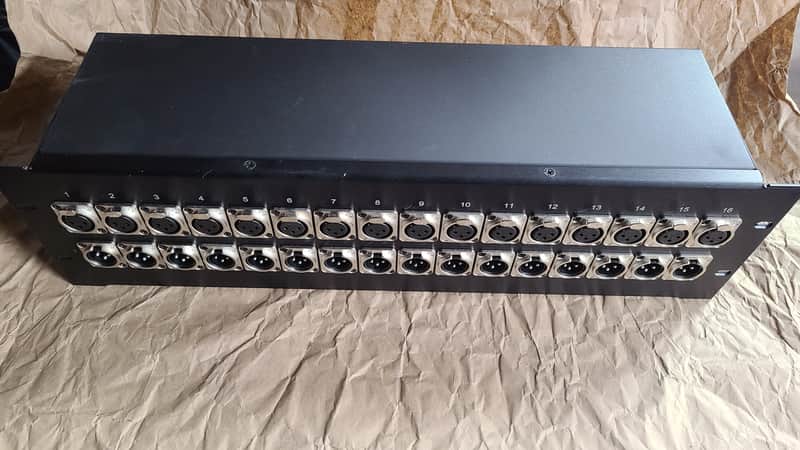 Whirlwind XLR Patch Panel With Back Box and Hubbell Kellems Strain Relief Grip image 1