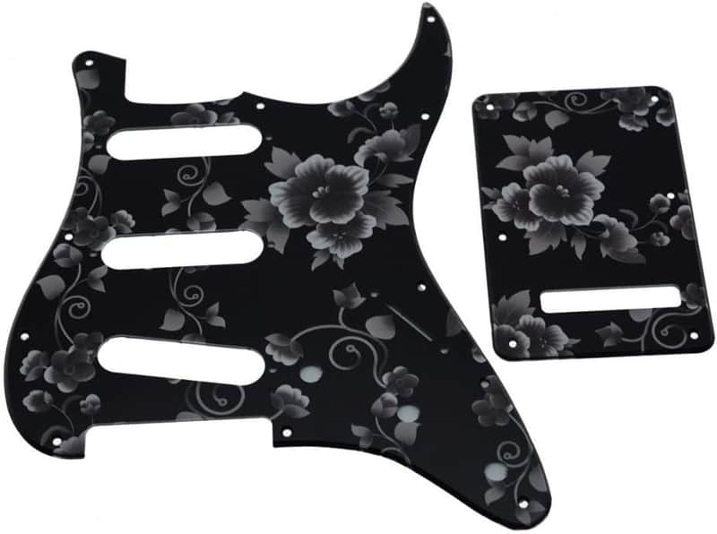 11 Hole Strat SSS 3D Printed plastic pickguard ST Back Plate Trem Cover image 1