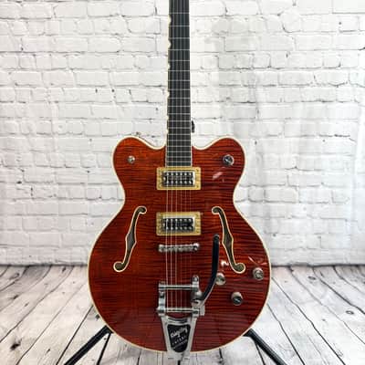 Gretsch G6609TFM Players Edition Broadkaster with Flame Maple TopBourbon Stain 2023 image 1