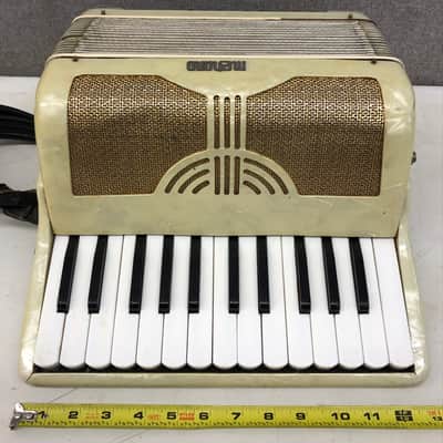 Camerano 25 Key Beginner Accordion - Made in Italy - 1960’s - Mother of Pearl Finish image 1