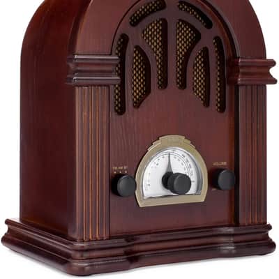Retro AM/FM Radio with Bluetooth – Handmade Wooden Classic Vintage Style Speaker image 2