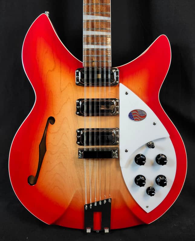 Rickenbacker 1993 Plus 12-String Semi-Hollow Guitar, Fire Glo, 3 Toaster Pickups, Stereo, HSC image 1