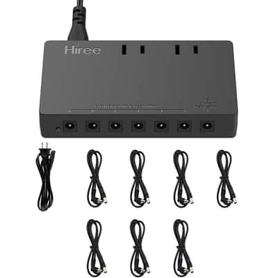 Hiree Guitar Pedal Power Supply 7 DC Output for 9V Effect Pedal Board with 2 AC Outlets for Charging Speaker, Musical Instruments image 6