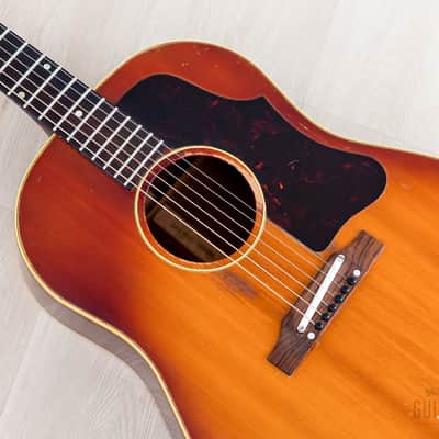 1961 Gibson J-45 ADJ Vintage Dreadnought Acoustic Guitar Cherry Sunburst w/ Case image 8