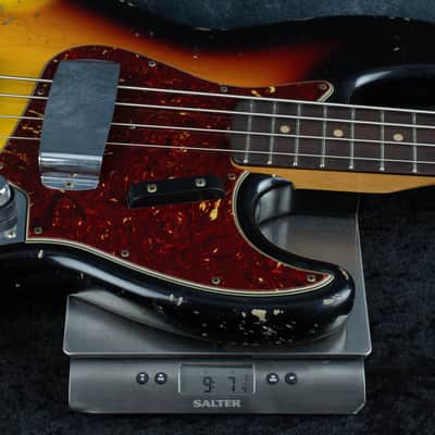 Fender Custom Shop Jason Smith Masterbuilt 1960 Jazz Bass Relic 3 Tone Sunburst R147242 image 6