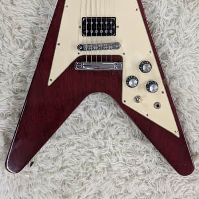 2001 Gibson Flying V Electric Guitar in Gloss Cherry Red with Hardshell Case image 1