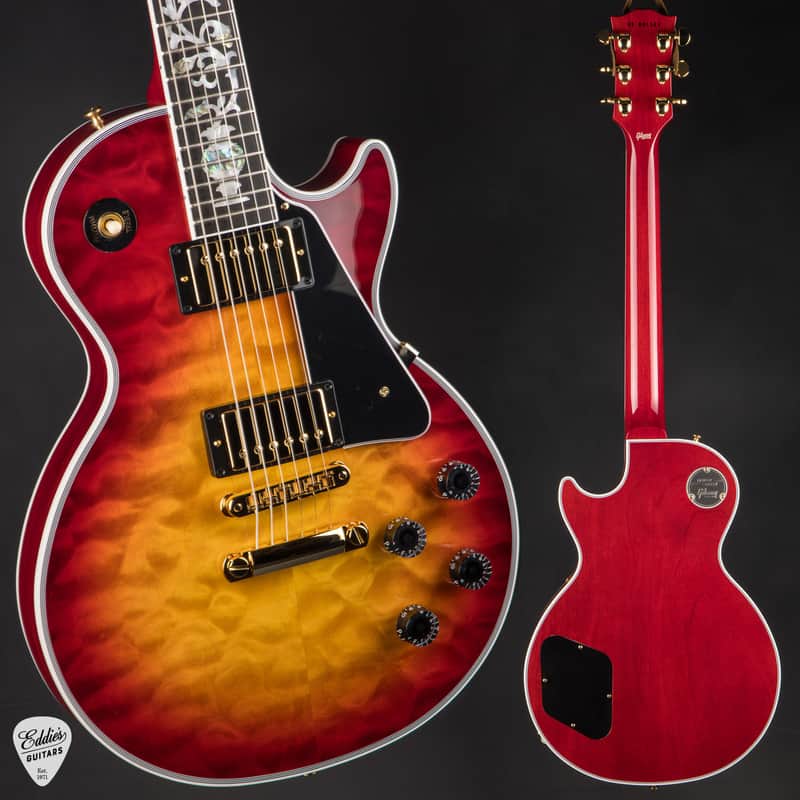 Gibson Custom Shop Dealer Select Les Paul Custom 5A Quilt Tree Of Life Fireburst #CS601321 image 1