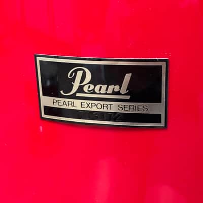Pearl Export EX 18"x16" Floor Tom Drum with Legs - Late 1980's - Coral Red image 5