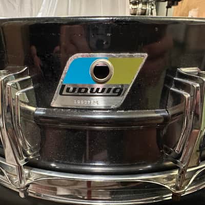 Ludwig Pointy B/O Badge 1970s 70’s 5x14 Black Beauty Snare Drum 1977-1979 image 1