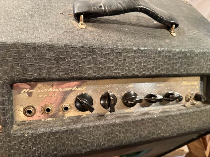 Ampeg Model R-12R Reverberocket Chassis in Ampeg Model 835 Bassamp Cabinet - Very Good