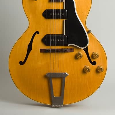 Gibson ES-175DN Arch Top Hollow Body Electric Guitar (1954), ser. #A18227, original brown leather covered hard shell case. imagen 3
