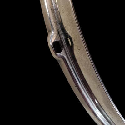 Vintage Pair (2) 1940's-50's Slingerland Radio King 16" NOB 8-Hole Floor Tom Double Flange Hoops image 7