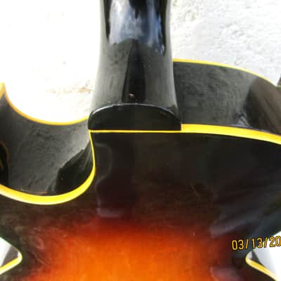 Gibson L-4C Archtop Guitar, 1958, Sunburst Finish, Original Brown Case image 12