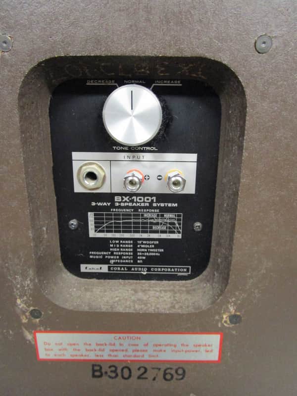 Coral BX-1001 3-Way Speaker Pair, circa early 70s | Reverb