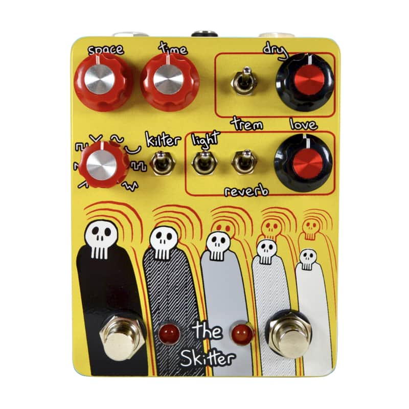 Champion Leccy The Skitter V3 Tremolo + Reverb Pedal (Yellow) image 1