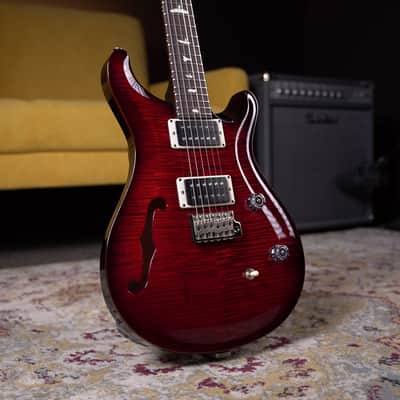 New PRS CE 24 Semi-Hollow - Fire Red Burst w/Black Satin Neck image 7