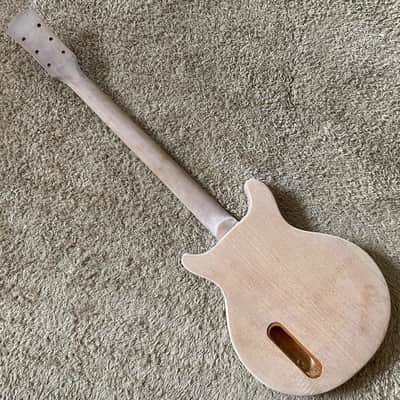 Mahogany Wood Double Cutaway Guitar Body with Neck, Rosewood Fingerboard image 5