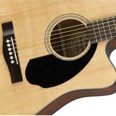 Fender CD-60SCE Solid Top Dreadnought Acoustic-Electric Guitar - Natural w/ Hard Case image 5