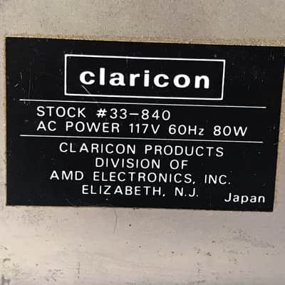 Vintage 70s Claricon 33-840 8 Track Tape Stereo AM/FM Radio Home Audio Receiver image 8
