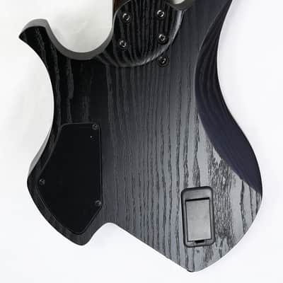 Agile 8 String Multi-Scale Fan Fret Chiral Nirvana 82831 RL MOD SS Flat Black Headless Electric Guitar image 7