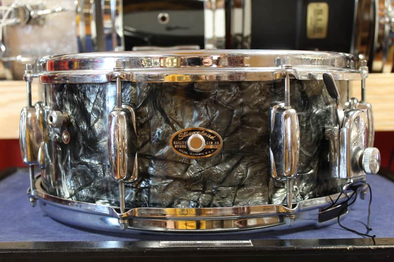 1960s Slingerland 5.5x14 Artist Model Snare Drum in Black Diamond Pearl image 1
