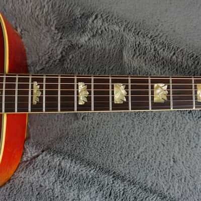 Morales M350 Jumbo Acoustic Japan Sunburst w/ Hard Case image 13