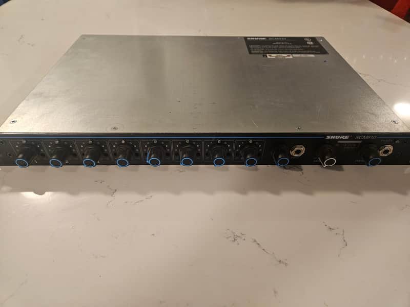 Shure SCM810 8-Channel Automatic Mic Mixer -  w/Direct Out, Black image 1