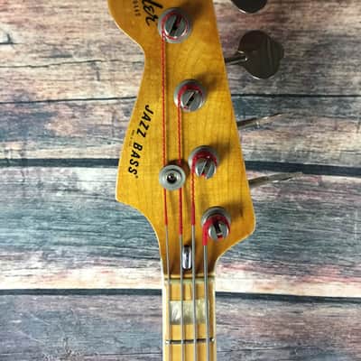 Used Fender 1976 Left Handed Jazz Bass with Hard Shell Case image 3