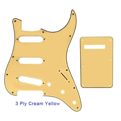 Guitar Pickguard With Back Plate Suit For USA/Mexico Fender Strat Standard SSS ST-Brown pearl Shell image 25