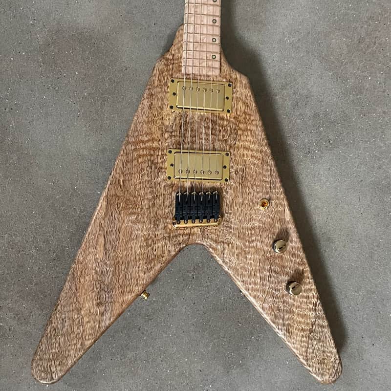 Bridge Builder Guitars Static Y Flying V style guitar, | Reverb