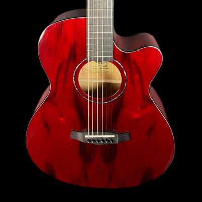 Tanglewood Azure TA4CERD Electro-Acoustic Guitar Shimmer Red Gloss image 3