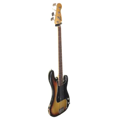 Fender 1974 Precision Bass Guitar, Sunburst with G&G Hard Case image 4